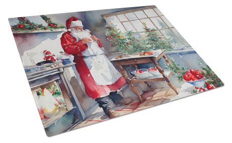 NEW Cookies with Santa Claus Glass Cutting Board Decorative Tempered Glass Kitchen Cutting and Serving Board Large Size Chopping Board